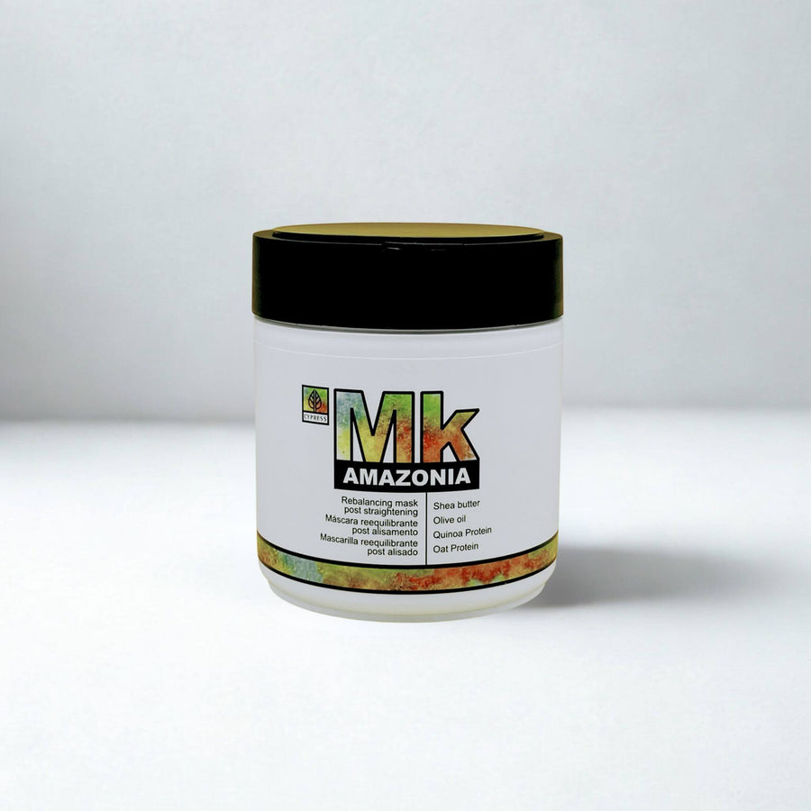 Mascarilla post-alisado riequilibrante con manteca de karite nutritiva y aceite de oliva para abrillantar el cabello