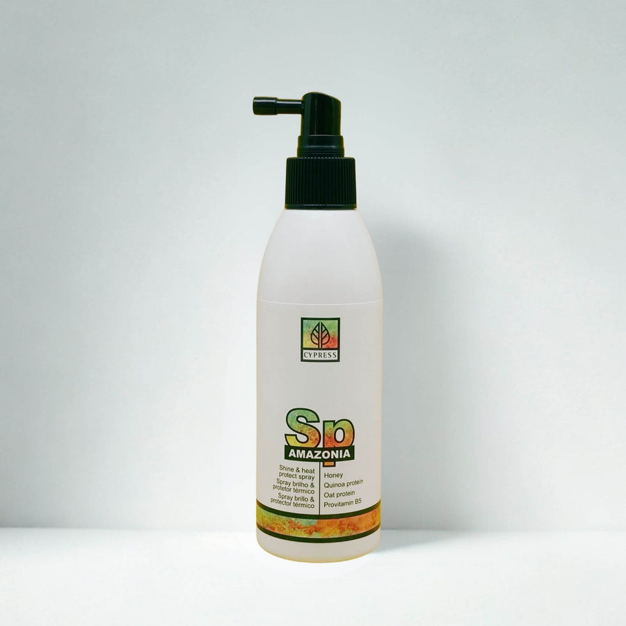 Spray protector termico y abrillantador con miel y proteinas para desenredar, fortalecer y abrillantar el cabello