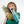 Cargar imagen en el visor de la galería, Chica rubia con pelo rizado sujetando champu COLOR BREEZE SHAMPOO y una piña natural
